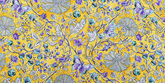 CraftsFabrics 8pcs 40x50cm Yellow Floral Fat Quarters Bundle 100% Cotton for Patchwork Quilting Scrapbooking Baby Clothing DIY Project